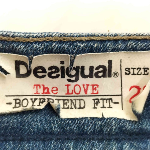 デシグアル Desigual デザインボタン 刺繍デニムパンツ レディース US:28-29