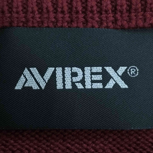 アヴィレックス AVIREX LETTERED CHENILLE PATCH CREW NECK SWEATER/レタード シェニール パッチ クルーネック セーター メンズ import:XL