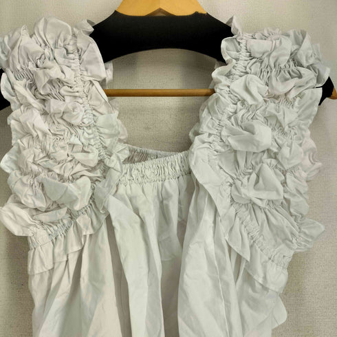 マウジー moussy SHOULDER FRILLS ブラウス レディース FREE