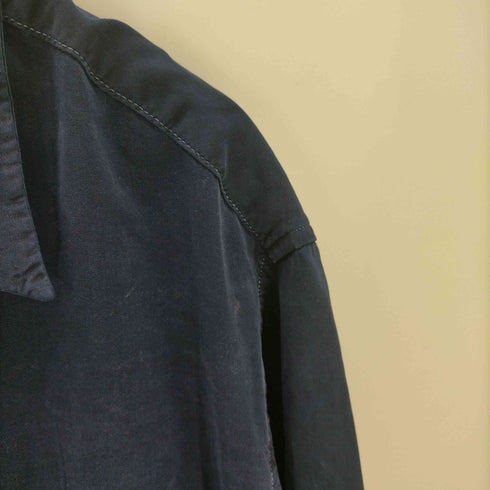 SYNAP 製品染め加工 開襟オープンカラー L/S レーヨン シャツ メンズ JPN:L