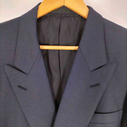 バーバリーズ BURBERRYS 80S WOOL&MOHAIR 紺ブレ メタルボタン ダブルブレストジャケット メンズ AB5