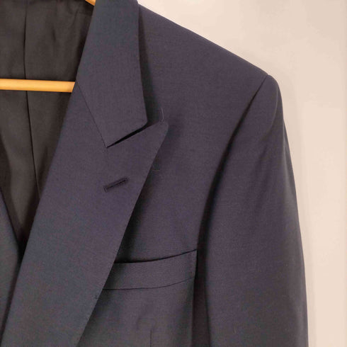 バーバリーズ BURBERRYS 80S WOOL&MOHAIR 紺ブレ メタルボタン ダブルブレストジャケット メンズ AB5