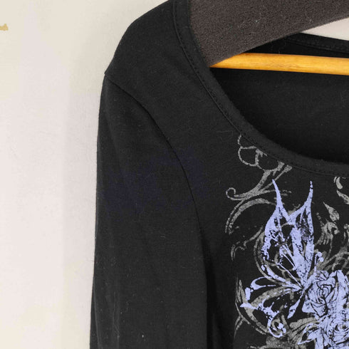 ラインストーンデザイン L/S カットソー Y2K レディース