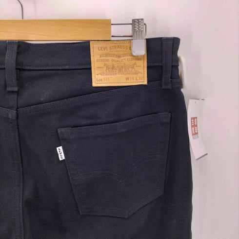 リーバイス Levis 511 PERFORMANCE ブラック スリム テーパード デニム 裏地フリース メンズ 34×32