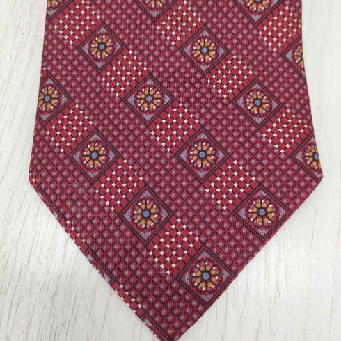イヴサンローラン Yves Saint Laurent 総柄シルクネクタイ メンズ