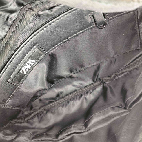 ザラ ZARA 切替 フェイクレザー ボディバッグ ウエストポーチ メンズ
