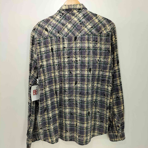 バックチャンネル Back Channel チェックペイズリー柄シャツ メンズ JPN:L