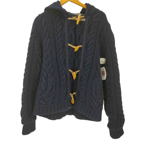 ポロジーンズカンパニーラルフローレン POLO JEANS COMPANY RALPH LAUREN 00S 裏地キルティング ラムウール ケーブル編み ニット ショート ダッフル コート ジャケット メンズ import:M