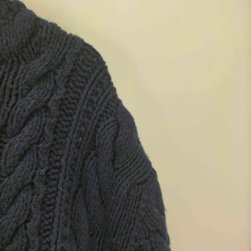 ポロジーンズカンパニーラルフローレン POLO JEANS COMPANY RALPH LAUREN 00S 裏地キルティング ラムウール ケーブル編み ニット ショート ダッフル コート ジャケット メンズ import:M