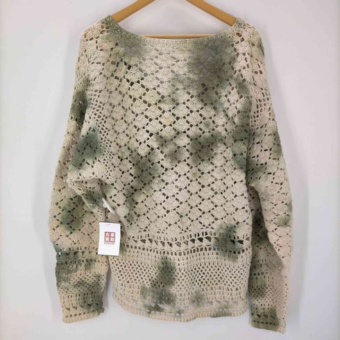 Niche. INDUSTRIAL HINDUSTAN ニッチ インダストリアル ヒンドゥスタン CROCHET COTTON CARDIGAN クロシェ ニット カーディガン メンズ