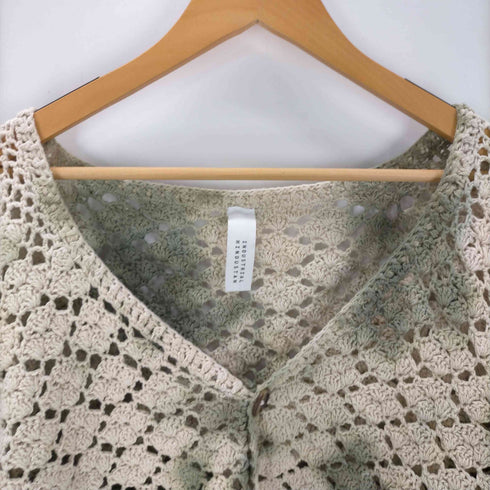Niche. INDUSTRIAL HINDUSTAN ニッチ インダストリアル ヒンドゥスタン CROCHET COTTON CARDIGAN クロシェ ニット カーディガン メンズ