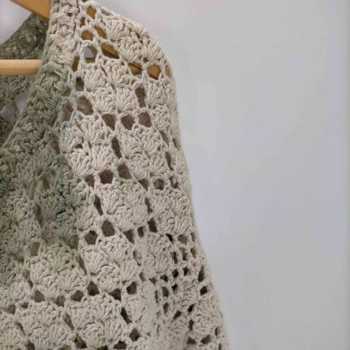 Niche. INDUSTRIAL HINDUSTAN ニッチ インダストリアル ヒンドゥスタン CROCHET COTTON CARDIGAN クロシェ ニット カーディガン メンズ