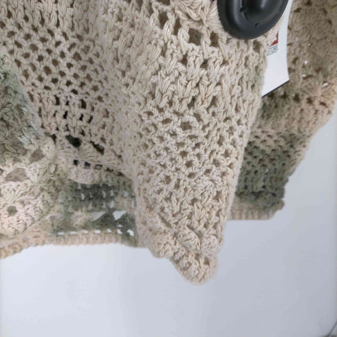 Niche. INDUSTRIAL HINDUSTAN ニッチ インダストリアル ヒンドゥスタン CROCHET COTTON CARDIGAN クロシェ ニット カーディガン メンズ