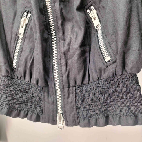 ヴィヴィアンウエストウッドレッドレーベル Vivienne Westwood RED LABEL オーブ刺繍 フリル ダブルジップ クロップド シャーリング ブルゾン レディース JPN:2