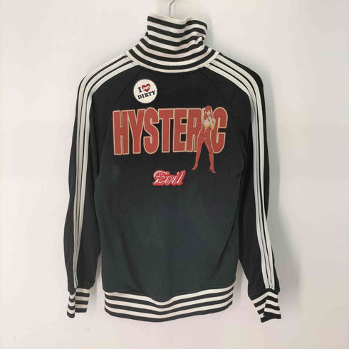 ヒステリックグラマー HYSTERIC GLAMOUR OLD ボーダー ワッペン スタージップ トラックジャケット ジップアップスウェット レディース FREE