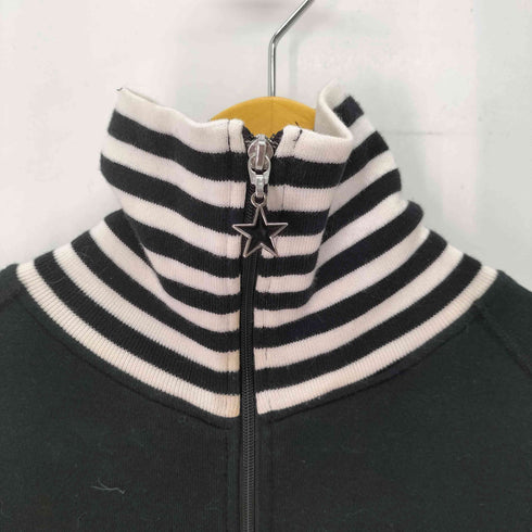 ヒステリックグラマー HYSTERIC GLAMOUR OLD ボーダー ワッペン スタージップ トラックジャケット ジップアップスウェット レディース FREE