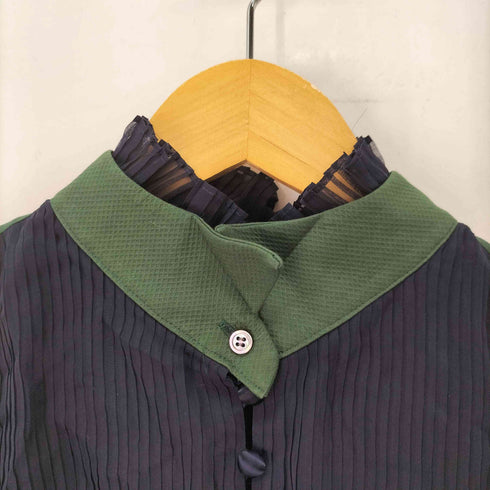 サカイ Sacai プリーツドッキング ブザム シャツワンピース レディース JPN:3