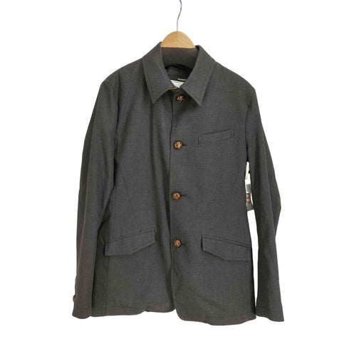 キャサリンハムネットロンドン KATHARINE HAMNETT LONDON チンスト付きくるみボタンショートコートジャケット メンズ import:L