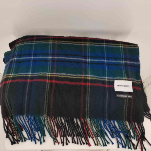 MAISON BREEZE カシミヤ 100 タータンチェック 大判 マフラー レディース