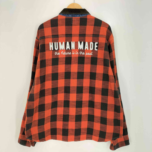 ヒューマンメイド HUMAN MADE 24aw Scout Shirt バッファローチェック デニムパネル スカウトシャツ メンズ JPN:XXL