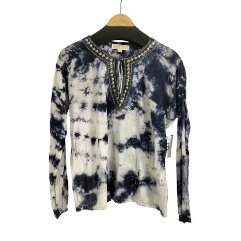 マイケルマイケルコース Michael Michael Kors インド製 タイダイ柄ビジューデザインスキッパー L/S カットソー レディース import:S