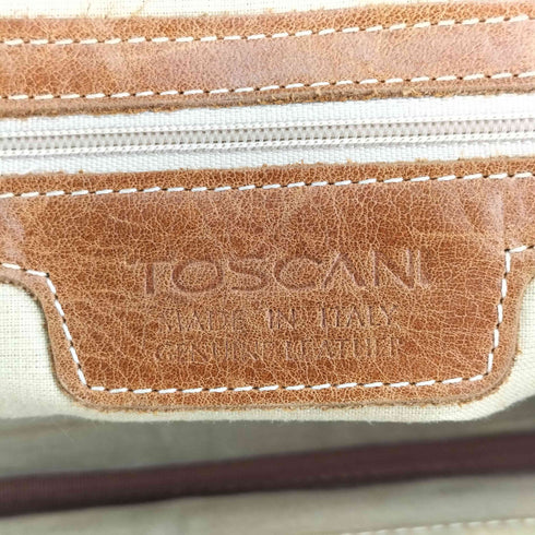 TOSCANI スタッズデザイン 型押しレザーバッグ レディース