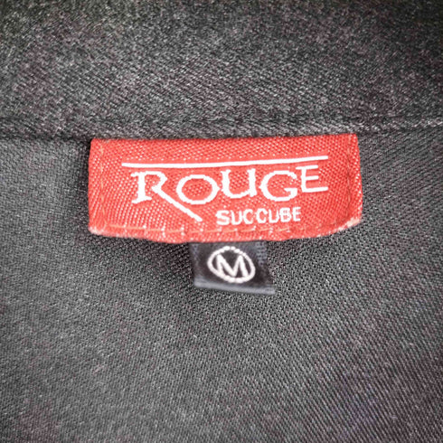ROUGE SUCCUBE レーヨン混ジップアップミリタリージャケット Y2K メンズ JPN:M