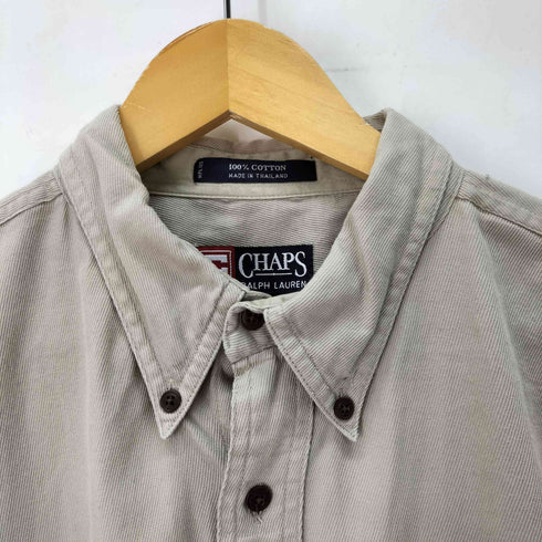 チャップスラルフローレン CHAPS RALPH LAUREN ボタンダウン コットン コーデュロイ シャツ メンズ import:L