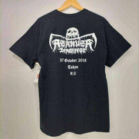 デスメタル バンド 来日 アートワーク プリント S/S Tシャツ メンズ import:L
