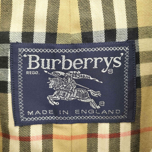 バーバリーズ BURBERRYS 80s イングランド製 裏ノヴァチェック トレンチコート メンズ