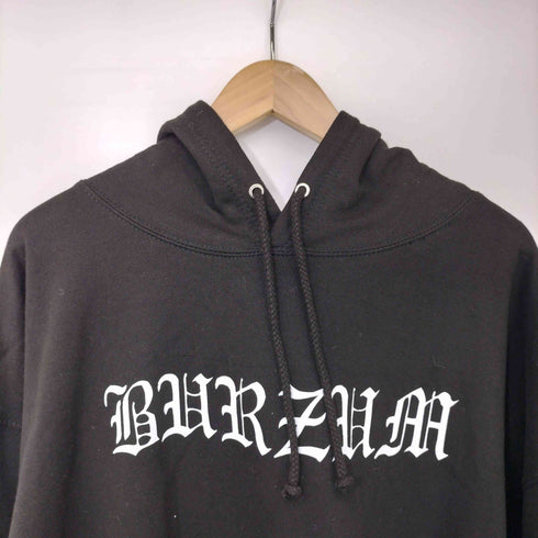 BURZUM ブラックメタル バンド ロゴ フォト プリント プルオーバー パーカー メンズ import:XXL