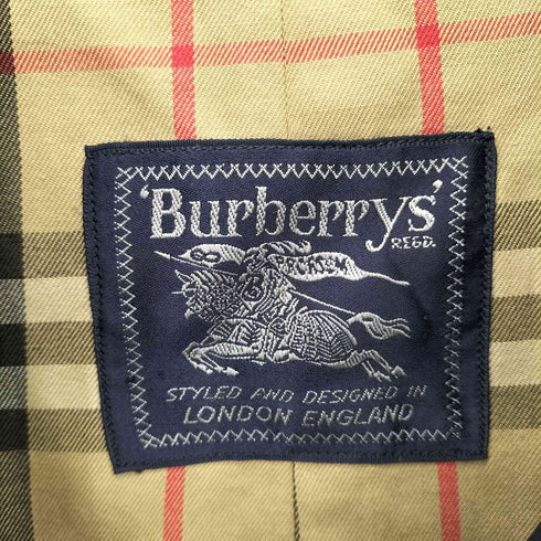 バーバリーズ BURBERRYS 60-70s 英国製 裏ノヴァチェック トレンチコート メンズ M
