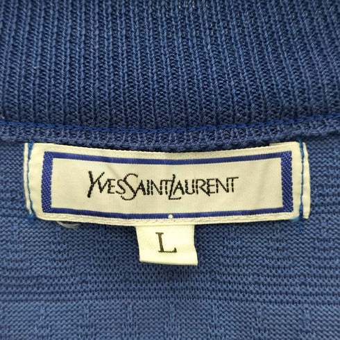 イヴサンローラン Yves Saint Laurent コットン 金ボタン 半袖 カーディガン レディース L
