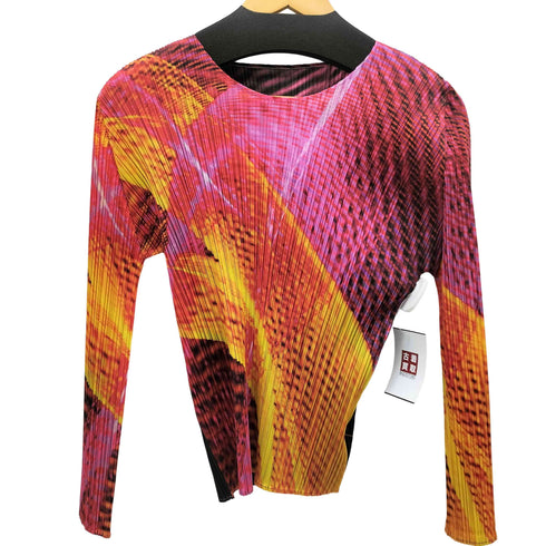 プリーツプリーズイッセイミヤケ PLEATS PLEASE ISSEY MIYAKE 総柄 プリーツカットソー レディース JPN:3