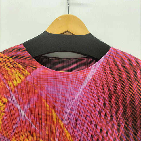 プリーツプリーズイッセイミヤケ PLEATS PLEASE ISSEY MIYAKE 総柄 プリーツカットソー レディース JPN:3