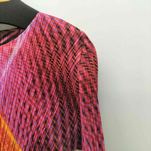 プリーツプリーズイッセイミヤケ PLEATS PLEASE ISSEY MIYAKE 総柄 プリーツカットソー レディース JPN:3