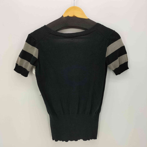 ヴィヴィアンウエストウッドレッドレーベル Vivienne Westwood RED LABEL 90-00S オーブ ロゴ スカル コットン S/S サマーニット Y2K レディース US:0-2
