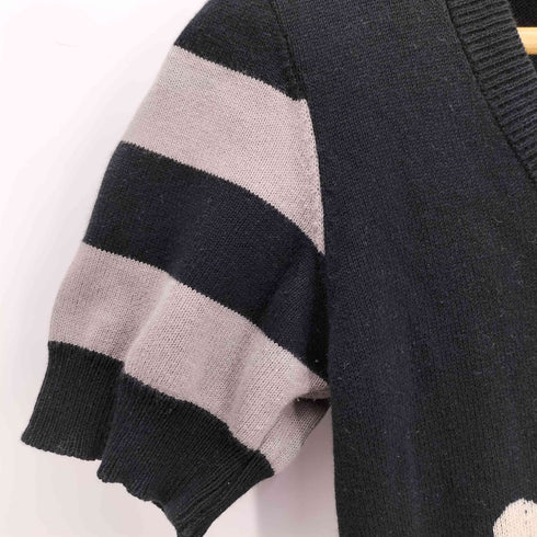 ヴィヴィアンウエストウッドレッドレーベル Vivienne Westwood RED LABEL 90-00S オーブ ロゴ スカル コットン S/S サマーニット Y2K レディース US:0-2