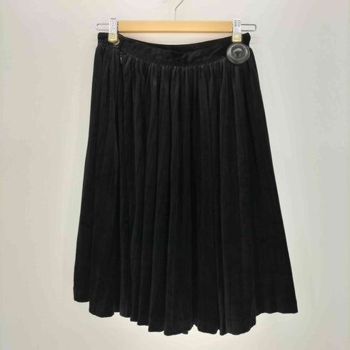 トリココムデギャルソン tricot COMME des GARCONS AD1990 90S ギャザー プリーツ ベロア スカート レディース JPN:M