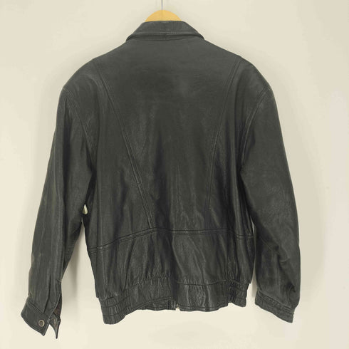VITTO NIERO A-2 比翼ジップ レザー ジャケット 裏地ペイズリー柄 肩パッド メンズ 48