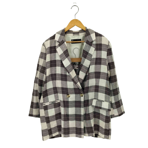 ASOS DESIGN チェック柄 ダブルブレスト テーラードジャケット チェック柄 ショーツ セットアップ レディース US 6