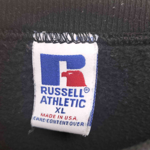 ラッセルアスレチック RUSSELL ATHLETIC 90s USA製 前V 裏起毛 スウェット トレーナー 無地 メンズ import:XL