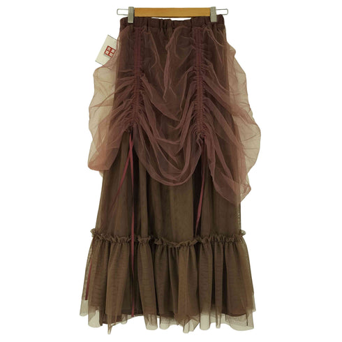 エジック Ezick DRAPE SHIRRING チュールレイヤードスカート レディース