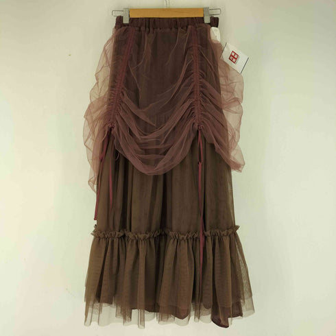 エジック Ezick DRAPE SHIRRING チュールレイヤードスカート レディース