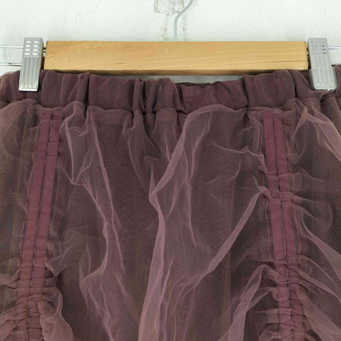 エジック Ezick DRAPE SHIRRING チュールレイヤードスカート レディース