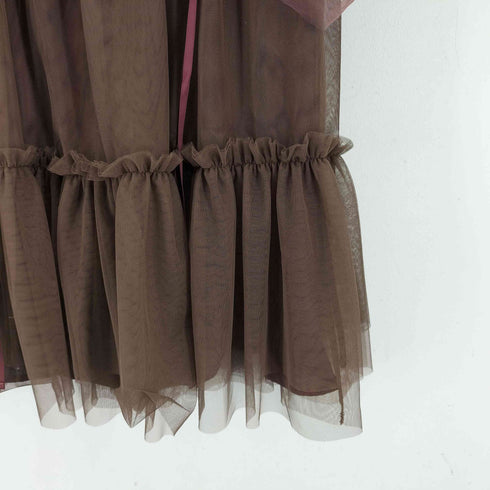 エジック Ezick DRAPE SHIRRING チュールレイヤードスカート レディース