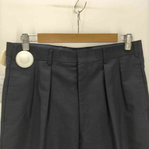 バーバリーズ BURBERRYS 80-90S OLD WOOL&MOHAIR ウール モヘア 45% 裏地背抜き ダブル テーラード ジャケット 紺ブレ スラックス セットアップ メンズ AB7