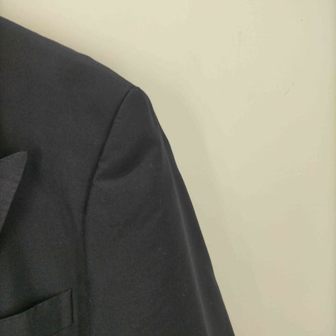 バーバリーズ BURBERRYS 80-90S OLD WOOL&MOHAIR ウール モヘア 45% 裏地背抜き ダブル テーラード ジャケット 紺ブレ スラックス セットアップ メンズ AB7