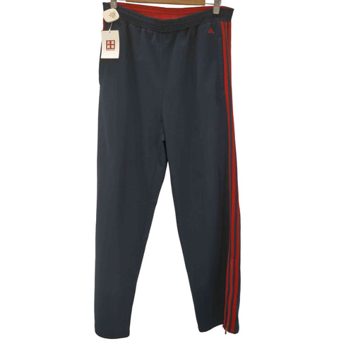アディダス adidas 00S 03SS 万国旗タグ 3ストライプ ライン ワイドレッグ イージー ワイド トラック パンツ 裾ジップ Y2K メンズ JPN:XL