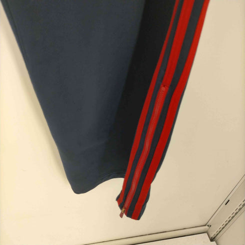 アディダス adidas 00S 03SS 万国旗タグ 3ストライプ ライン ワイドレッグ イージー ワイド トラック パンツ 裾ジップ Y2K メンズ JPN:XL